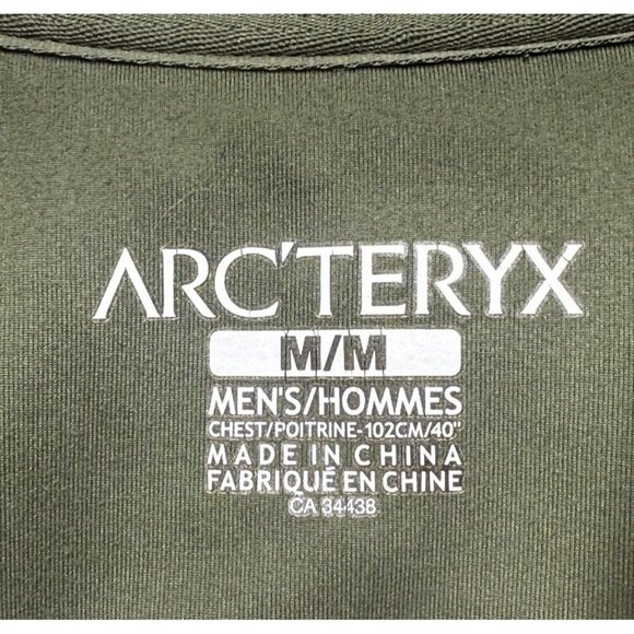Arc’teryx Men’s Endocon 1/4 Zip Fleece Pullover Sz M Stone Pine Outdoor Gorpcore - Picture 3 of 10